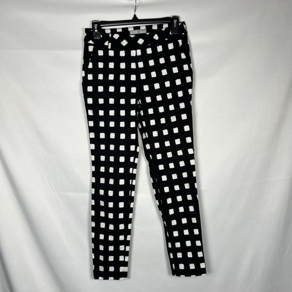 I Love Tyler Madison Black‎ & White Geo Print Skinny Pants (S/P)
